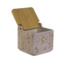 Солонка с крышкой DKD Home Decor Зеленый Розовый Горчица Лиловый Бамбук 750 ml 14 x 12,5 x 12 cm (4 