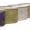Salt Shaker with Lid DKD Home Decor Green Pink Mustard Lilac Bamboo 750 ml 14 x 12,5 x 12 cm (4 Unit
