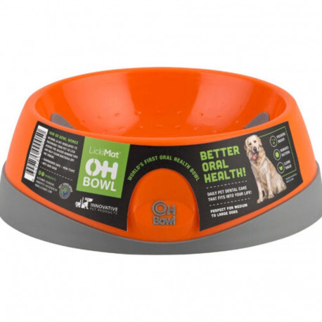 Dog Feeder Lickimat Oh Bowl Orange