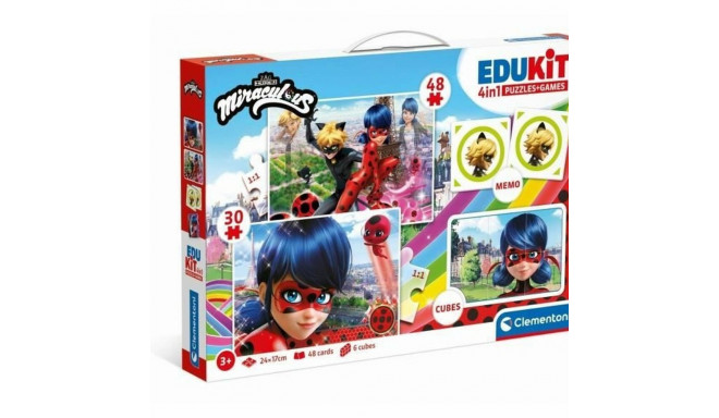 4-Puzzle Set Miraculous: Tales of Ladybug & Cat Noir Clementoni Edukit