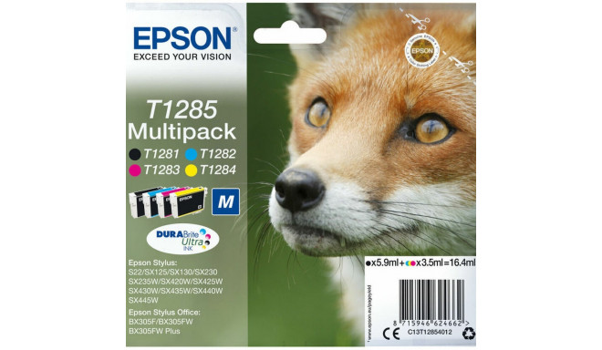 Epson tint C13T12854022, must/kollane/tsüaan/magenta