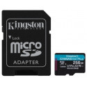 Kingston mälukaart microSDXC 256GB Canvas Go! Plus CL10 UHS-I U3 + adapter