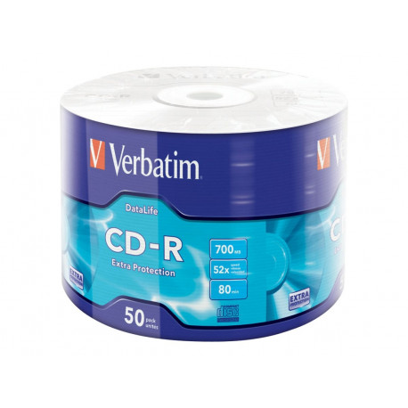 CD-R Verbatim 700 MB 52x, karp 50 tk.