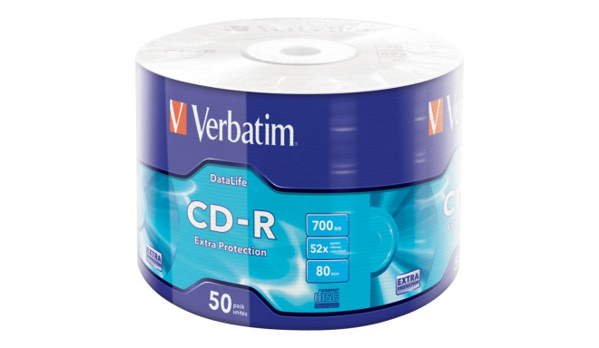 CD-R Verbatim 700 MB 52x, karp 50 tk.