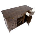 Side board JAMES 120x46xH91cm, rustic oak