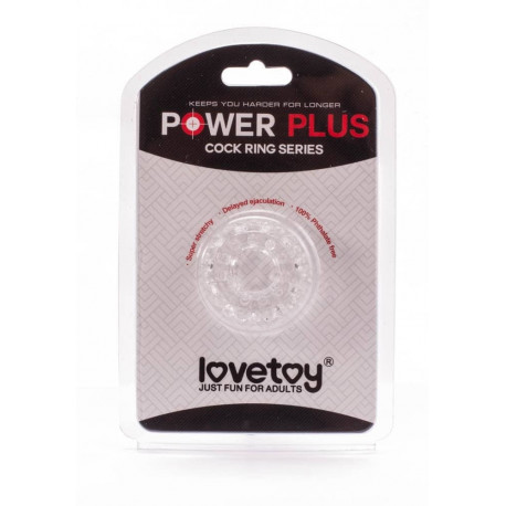 Lovetoy penisirõngas Power Plus 1,6cm, läbipaistev