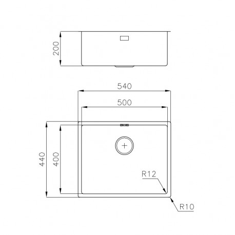 FOSTER 3355050 plautuvė R12 BOWL cm 55 FLUSH MOUNT