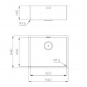 FOSTER 2155050 plautuvė KE R15 BOWL 50x40 FLUSH MOUNT