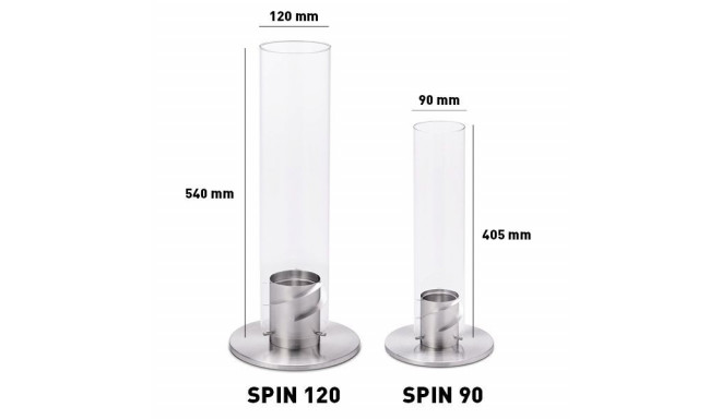 HOFATS SPIN fireplace 120, silver