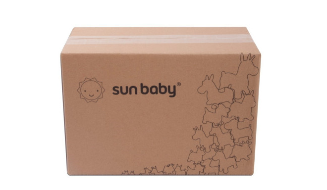 Skoczek gumowy dla dzieci JEDNOROŻEC 60 cm biały z błyszczącym rogiem, z bandaną do skakania z pompk