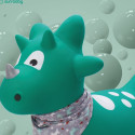 Skoczek gumowy dla dzieci DINO 59 cm zielony z bandaną do skakania z pompką