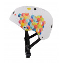 Kask M dla dzieci 3-7 lat TRACKER - SUN BABY z lampką LED cubic biały