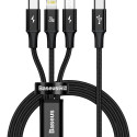 Baseus Rapid Series 3-in-1 cable USB-C For M+L+T 20W 1.5m Black