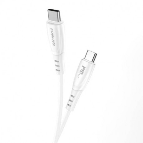 USB-C to USB-C cable Foneng X73, 60W, 1m (white) - Kaablid - Photopoint