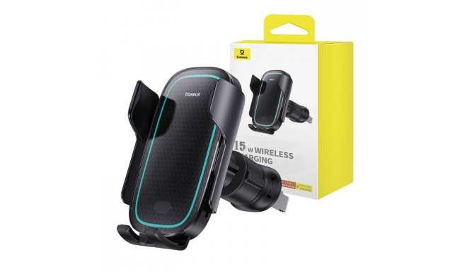 Wireless Charging Car Mount Baseus MilkyWay Pro 15W (black)