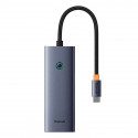 6in1 Hub Baseus  UltraJoy USB-C do HDMI4K@60Hz+4xUSB 3.0+PD (space grey)