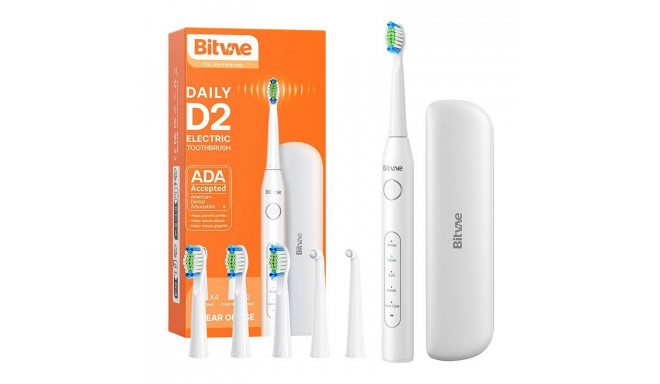 Sonic toothbrush with tips set and travel case D2 (white)