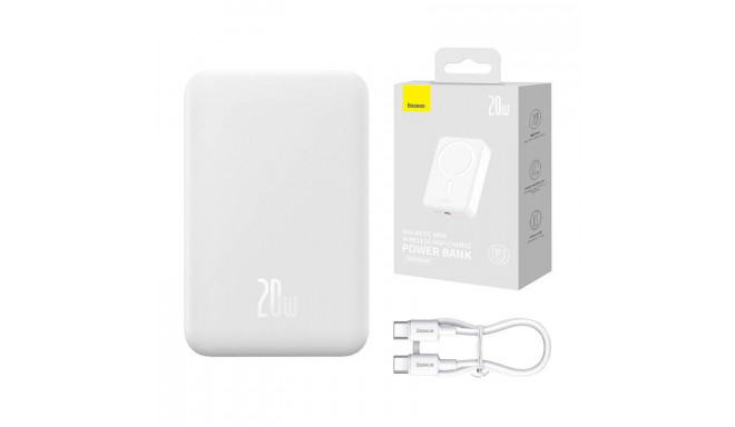 Powerbank Baseus Magnetic Mini 20000mAh, USB-C 20W MagSafe (white)