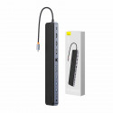 Hub 12w1 Baseus EliteJoy Gen2 series USB-C do 2xHDMI+ 3xUSB 3.0+ PD+ DP+ SD/TF+ RJ45+Type-C+ 3.5mm (