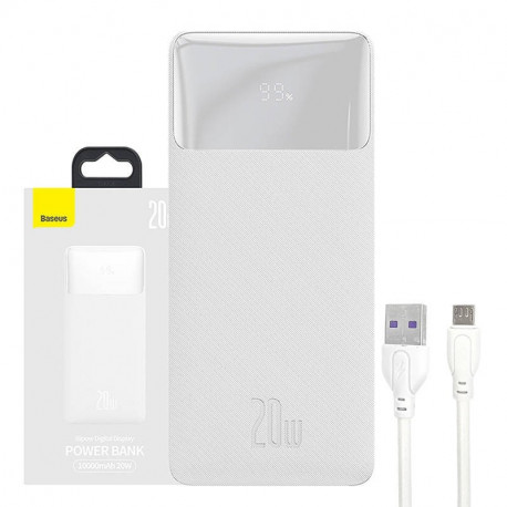 Powerbank Baseus Bipow 10000mAh, 20W (white)