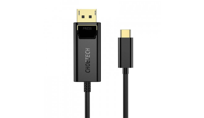 USB-C to Display Port cable Choetech XCP-1801BK, unidirectional, 4K, 1.8m (black)