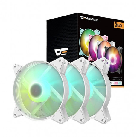 Computer Fan Set ARGB Darkflash C6 3in1 120x120 (white)