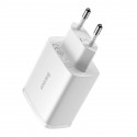 Baseus Compact Quick Charger, 3x USB, 17W (White)