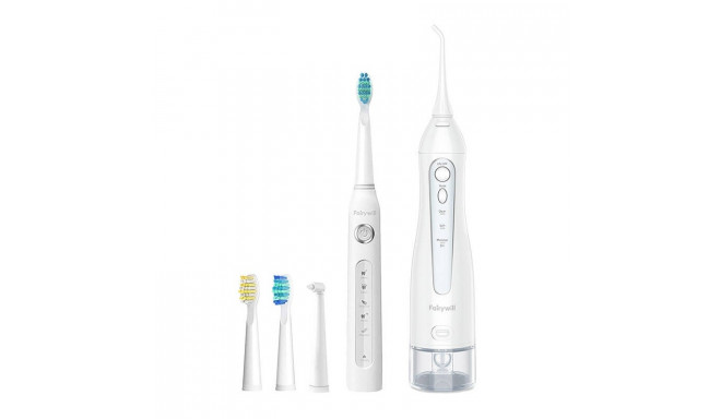 Sonic toothbrush with tip set and water fosser FairyWill FW-507+FW-5020E (white)