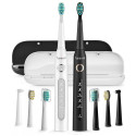 Sonic toothbrushes with head set and case FairyWill FW-507 (Black and white)