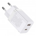 Baseus Super Si Pro Quick Charger USB + USB-C 30W (white)