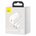 Baseus Super Si Quick Charger 1C 25W with USB-C cable for USB-C 1m (white)