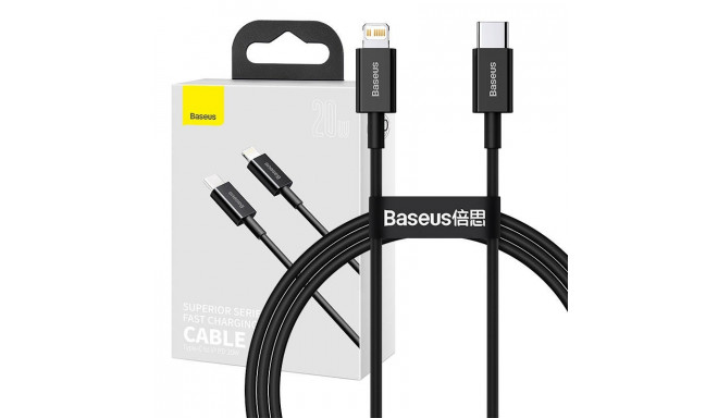 Baseus Superior Series Cable USB-C to iP, 20W, PD, 1m (black)