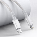 USB-C to Lightning Baseus High Density Braided Cable, 20W, PD, 2m (white)