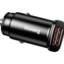 Baseus Square Car Charger 2xUSB QC3.0 5A 30W (Black)