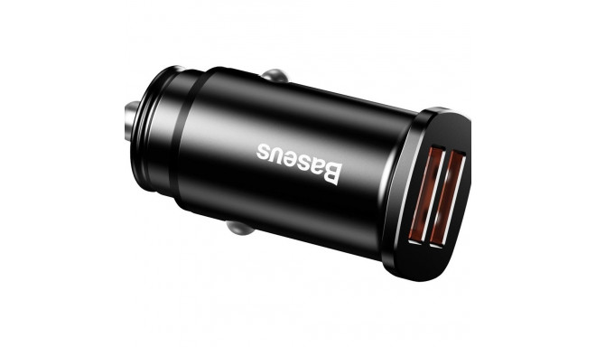 Baseus Square Car Charger 2xUSB QC3.0 5A 30W (black)