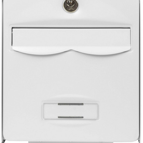 Letterbox Burg-Wachter Balthazar Galvanised Steel Wall White