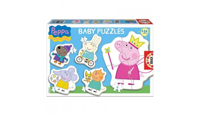 5-Puzzle Set Peppa Pig Educa Baby 15622 24 Pieces