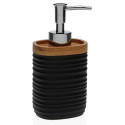 Soap Dispenser Versa Black Resin Bamboo polypropylene ABS