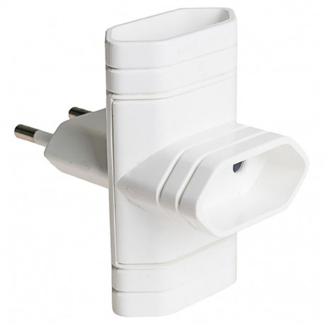 Plug adapter Solera 6009 Triple 250 V White 10 A 2300 W
