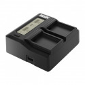 Newell DC-LCD dual-channel charger for BP-955/975 batteries for Canon