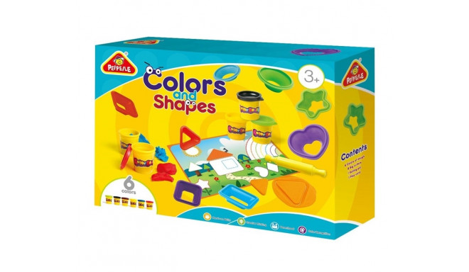 PLASTICIN SET COLORS AND SHAPES 6 COLORS