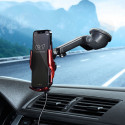FORCELL car holder with wireless charging automatic sensor + magnetic adapters HS1 15W red