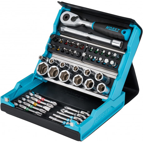 SmartCase bitikomplekt 2200SC-2 50-osaline 1/4" reversiga ratš, must/sinine