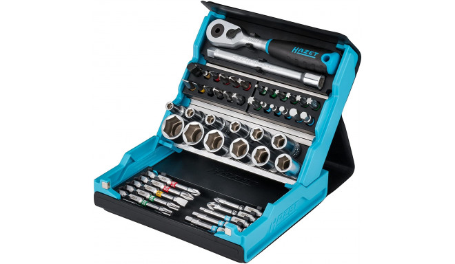 SmartCase Bit-Satz 2200SC-2, 50-teilig (schwarz/blau, 1/4", mit Umschaltknarre)