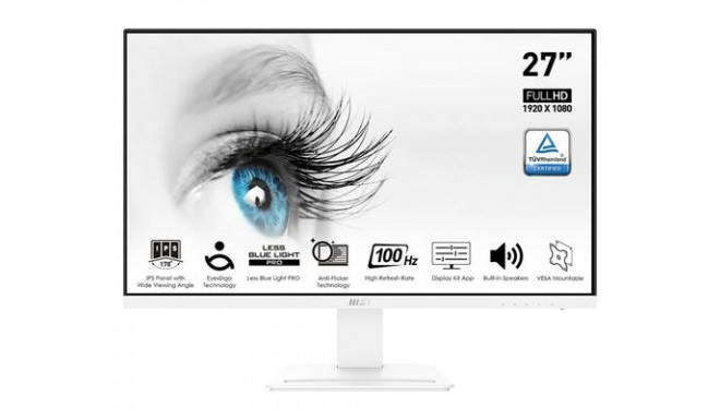 MSI Pro MP273AW computer monitor 68.6 cm (27&quot;) 1920 x 1080 pixels Full HD LED White