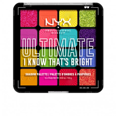 NYX PROFESSIONAL MAKE UP ULTIMATE shadow palette #I know that's bright 16 x 0,83 gr