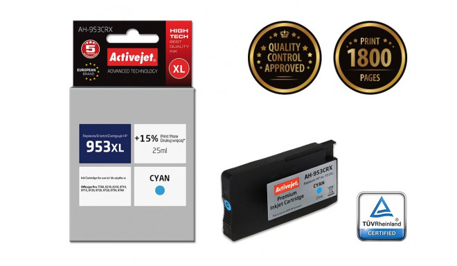 Activejet AH-953CRX ink (replacement for HP 953XL L0S70AE; Premium; 50 ml; black)