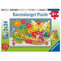 Ravensburger pusle 2x24 tk Värsked puu-ja juurviljad