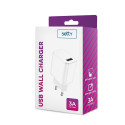 Setty USB-laadija 1xUSB 3A, valge