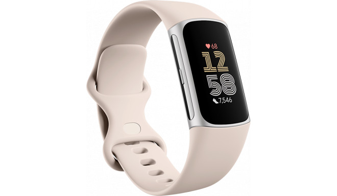 Fitbit Charge 6, porcelain/silver